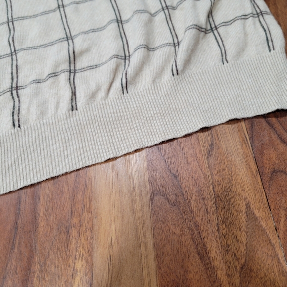 Northern Isles Silk Rayon Cashmere Blend Windowpane Sweater Size Large - Picture 4 of 8